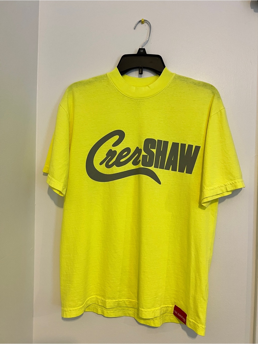 The Marathon Clothing Neon Yellow CrerSHAW Logo Tee